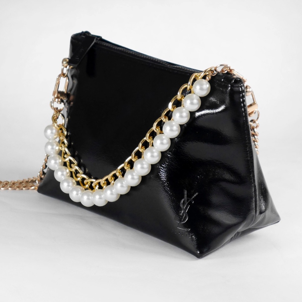 YSL Yves Saint Laurent Bag Black Pearls NEW
